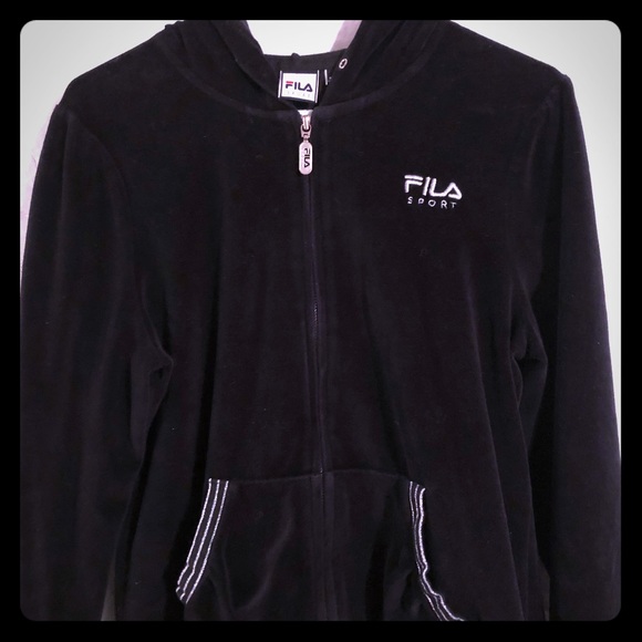 black fila hoodie women's